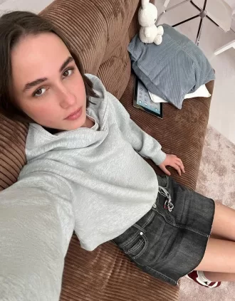 Denim skort
