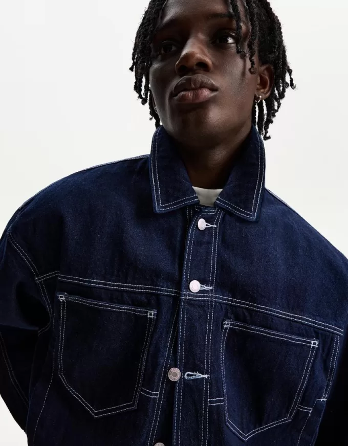 Denim trucker jacket