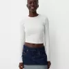 Denim turn-up mini skirt Denim turn-up mini skirt