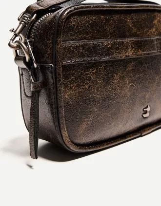 Distressed crossbody bag
