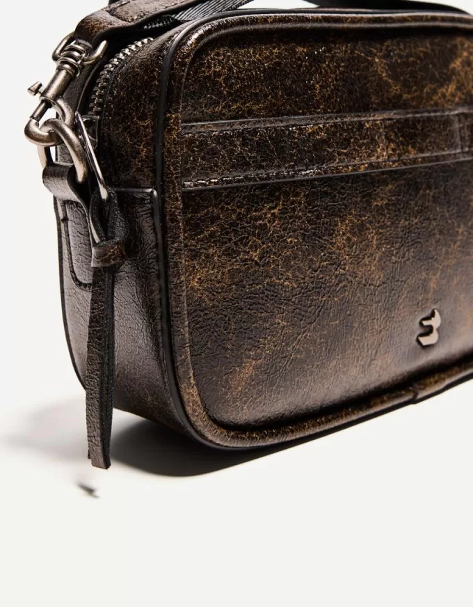 Distressed crossbody bag