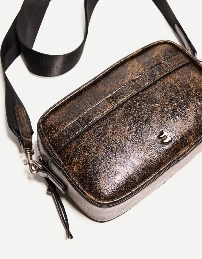 Distressed crossbody bag