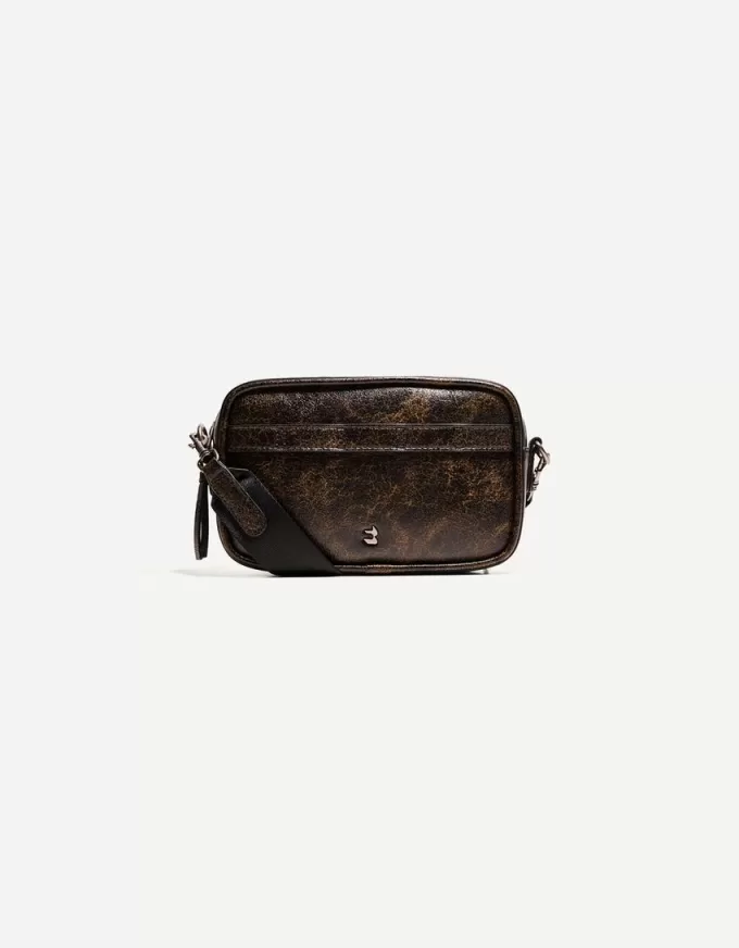 Distressed crossbody bag
