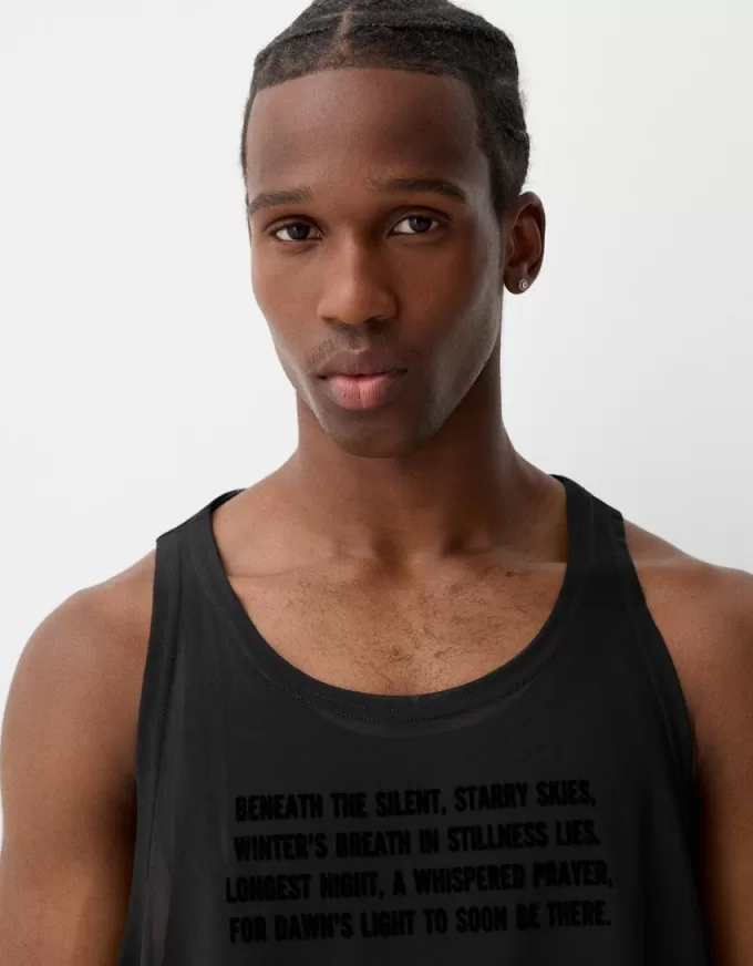 Double layer strappy T-shirt