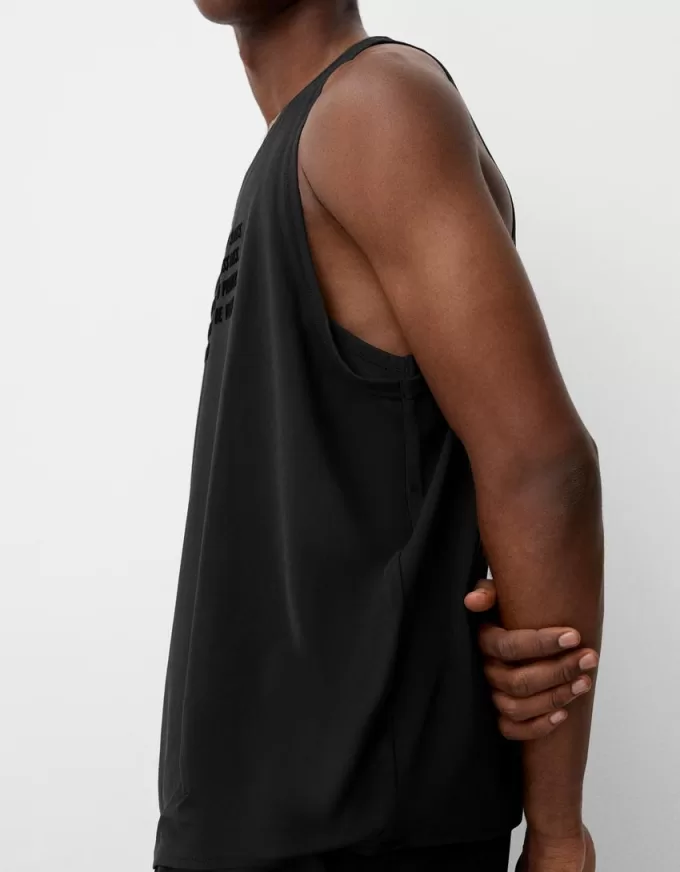 Double layer strappy T-shirt