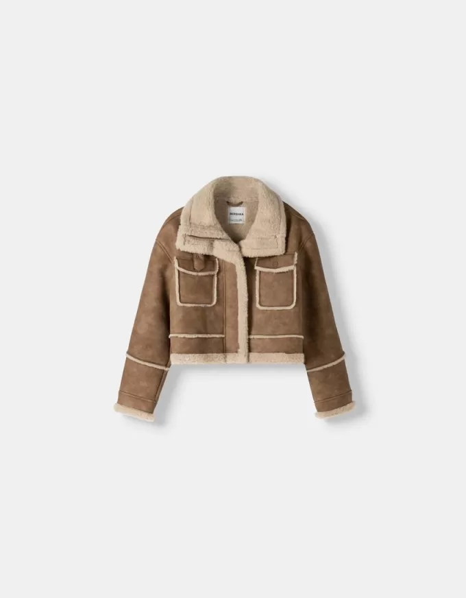 Double-sided faux leather jacket