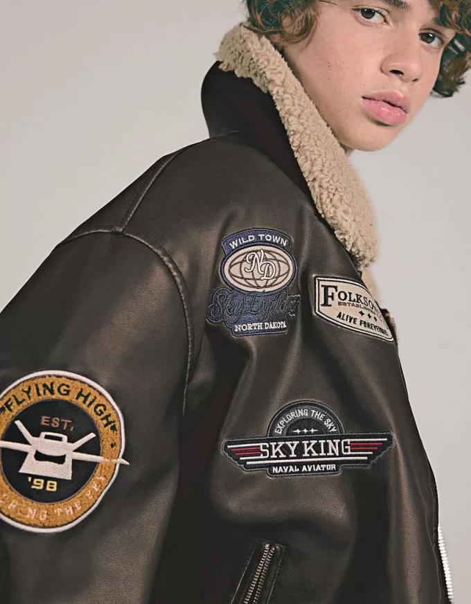 Double-sided jacket with patches