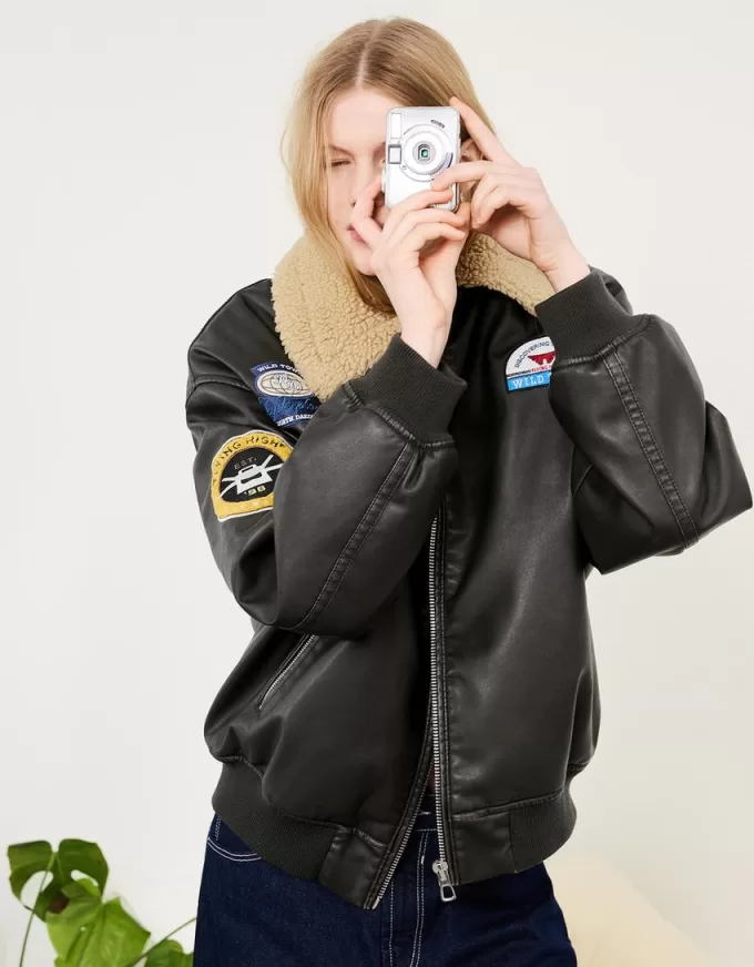 Double-sided jacket with patches