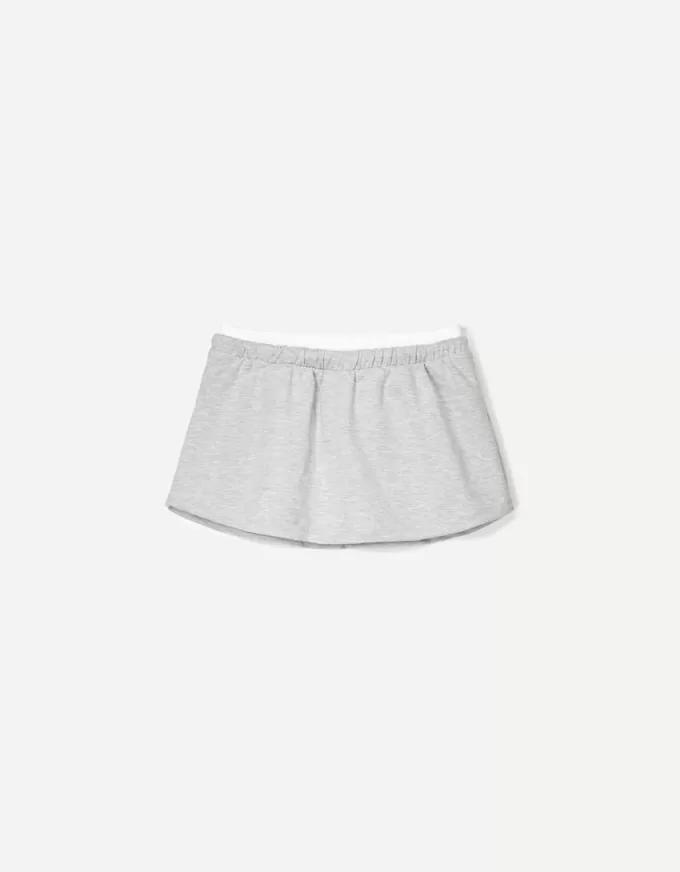 Double-waist mini skirt Double-waist mini skirt