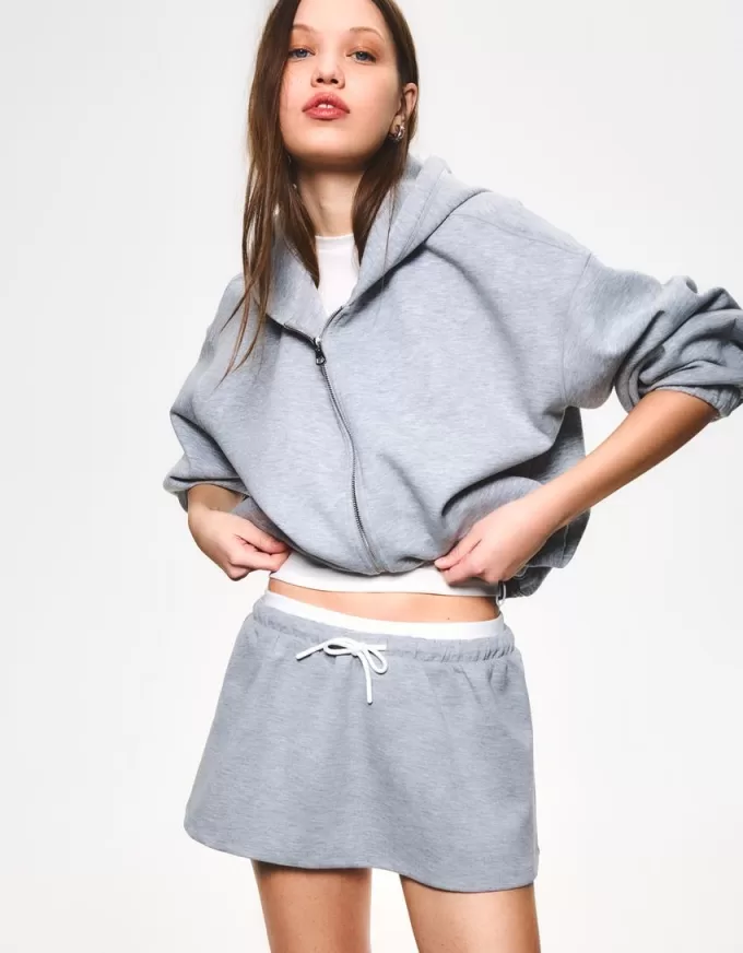 Double-waist mini skirt Double-waist mini skirt