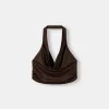 Draped halter top