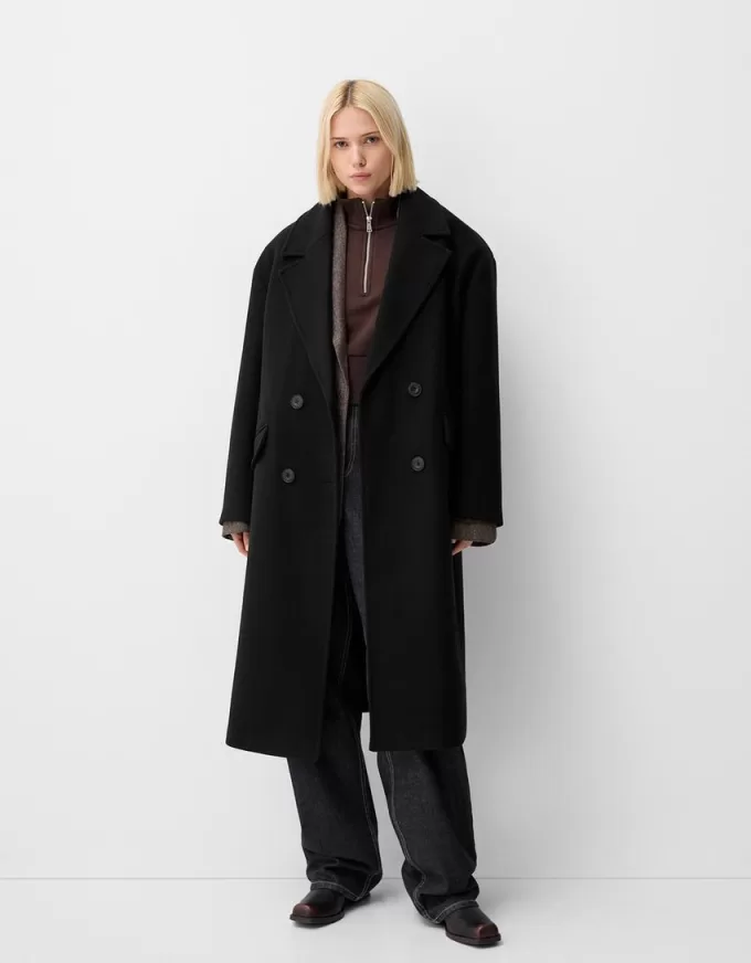 Drop shoulder coat