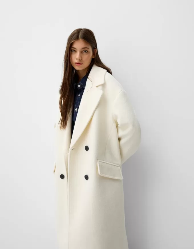 Drop shoulder coat