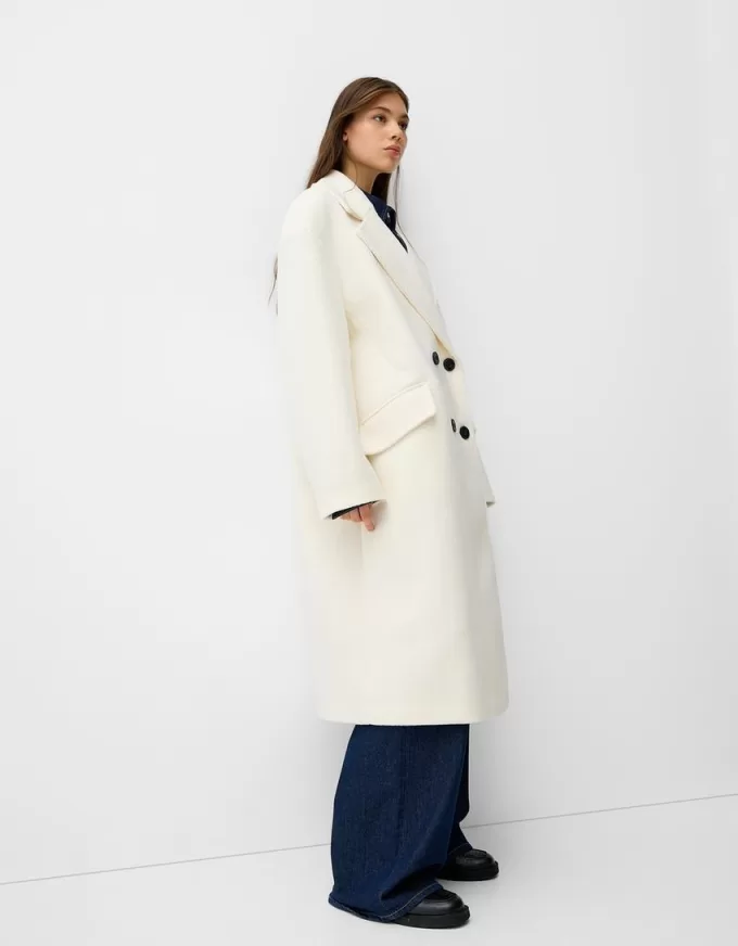 Drop shoulder coat