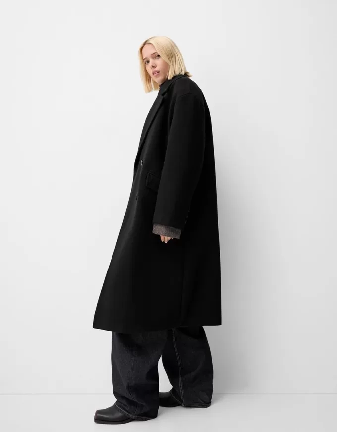 Drop shoulder coat