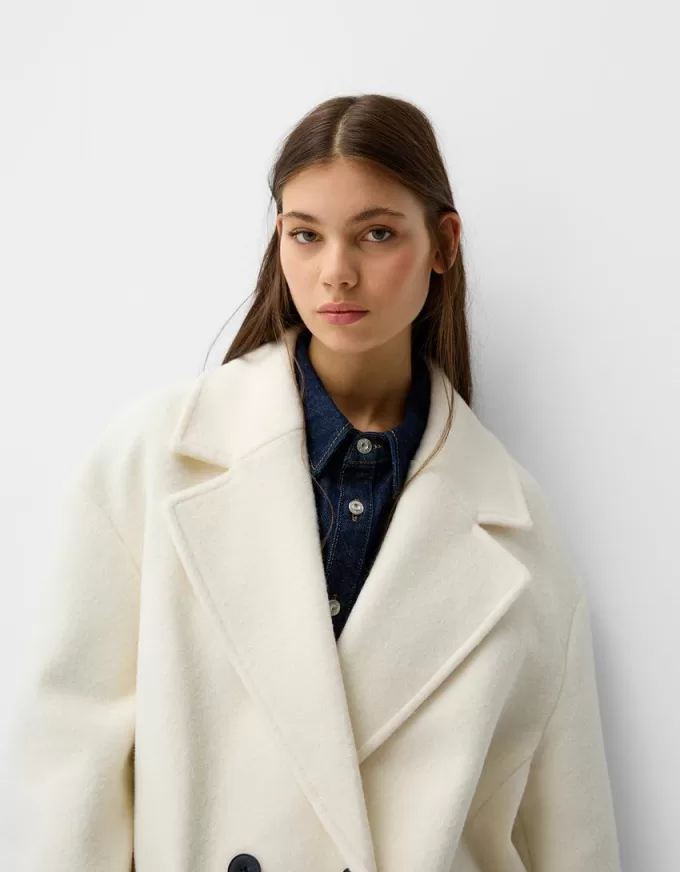 Drop shoulder coat