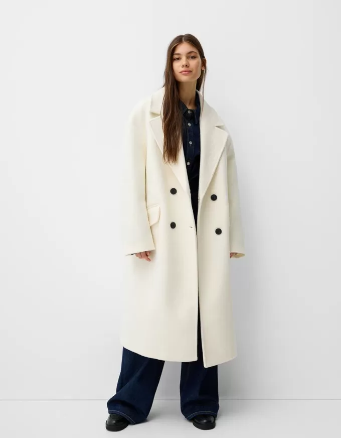 Drop shoulder coat