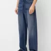 Embroidered baggy jeans