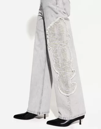 Embroidered baggy jeans Embroidered baggy jeans