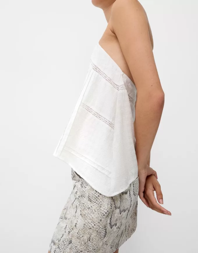 Embroidered halter top