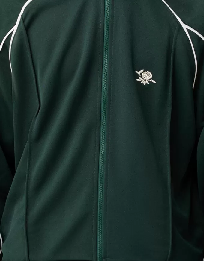 Embroidered interlock jacket