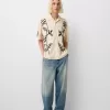 Embroidered short sleeve shirt Embroidered short sleeve shirt