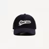 Embroidered sporty corduroy cap