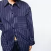 Extra-long striped shirt
