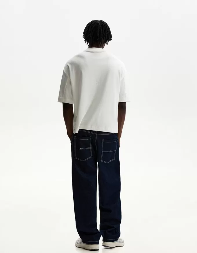 Faded skater-fit jeans