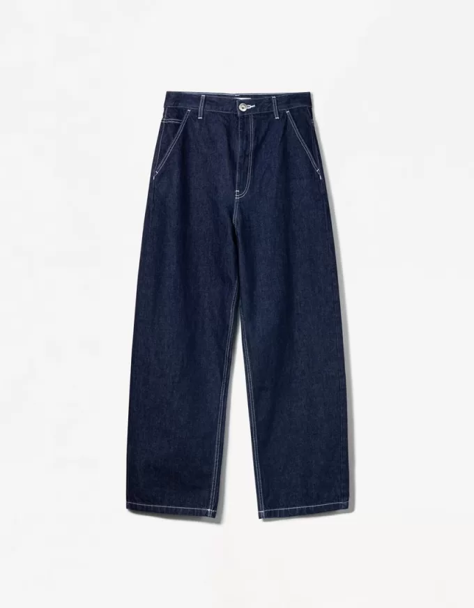 Faded skater-fit jeans