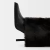 Faux fur high-heel boots