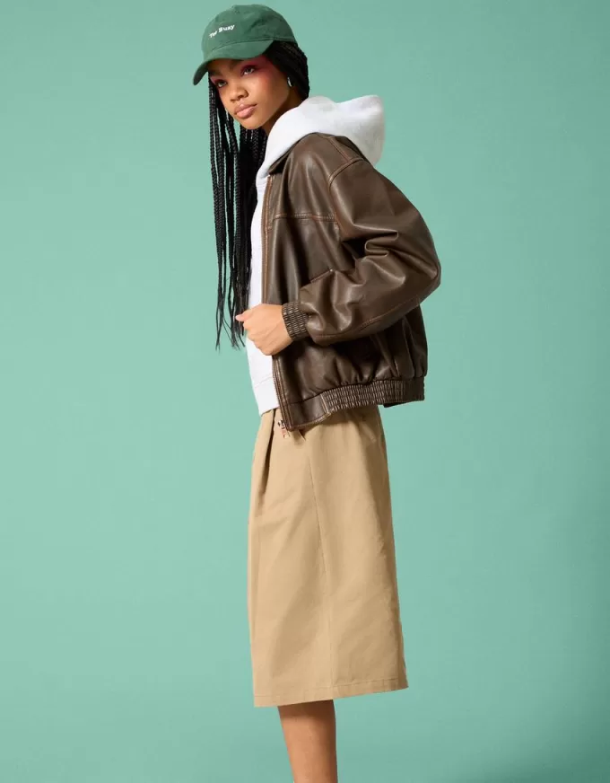 Faux leather oversize jacket Faux leather oversize jacket