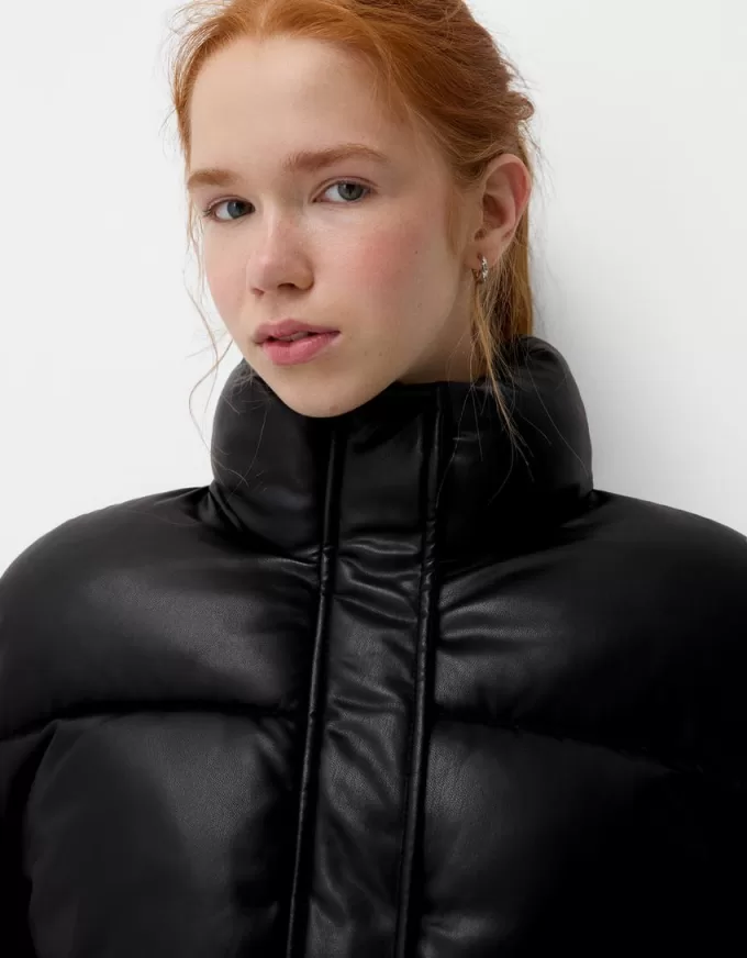 Faux leather puffer jacket Faux leather puffer jacket