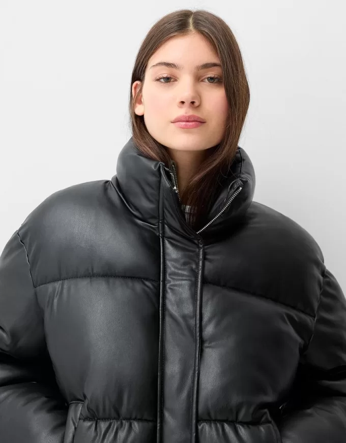 Faux leather puffer jacket Faux leather puffer jacket