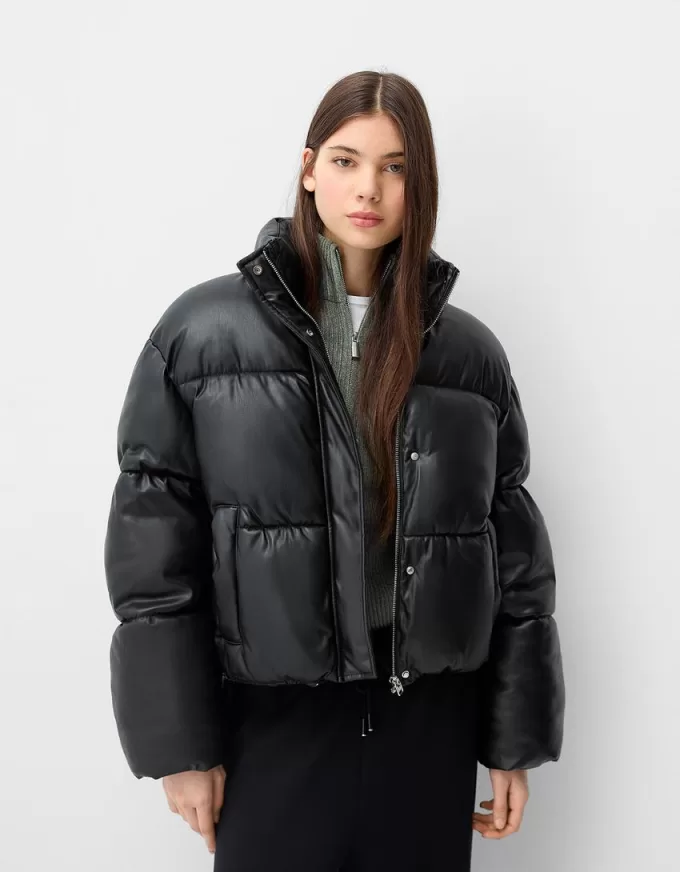 Faux leather puffer jacket Faux leather puffer jacket