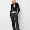 Faux leather straight pants Faux leather straight pants