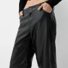 Faux leather straight pants Faux leather straight pants