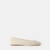 Faux shearling ballerinas
