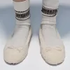 Faux shearling ballerinas
