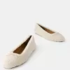 Faux shearling ballerinas