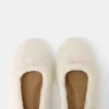 Faux shearling ballerinas