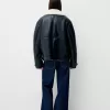 Faux shearling biker jacket Faux shearling biker jacket