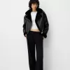 Faux shearling biker jacket