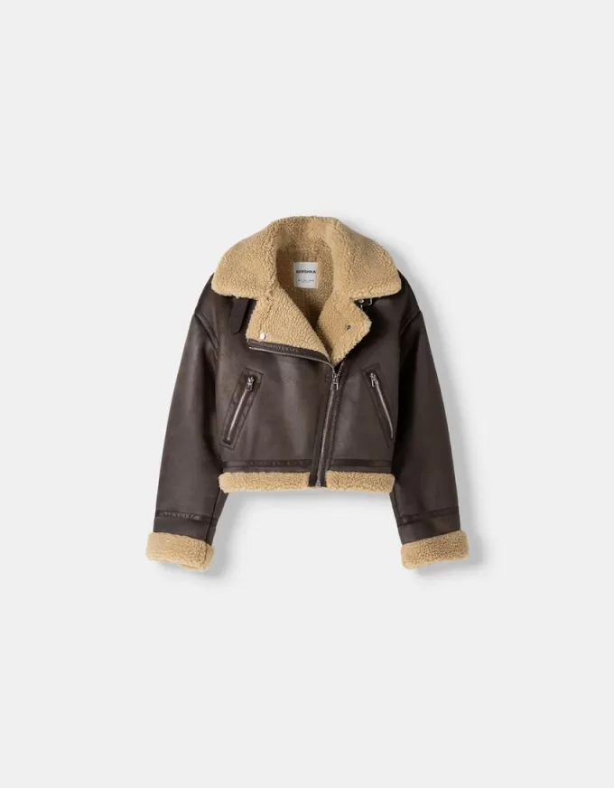Faux shearling biker jacket Faux shearling biker jacket