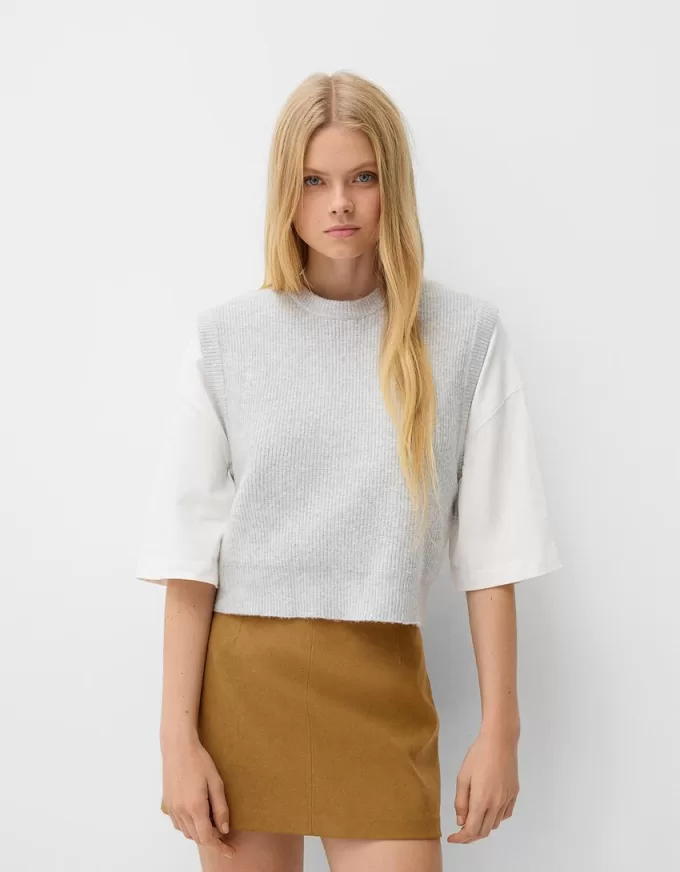 Faux suede mini skirt Faux suede mini skirt