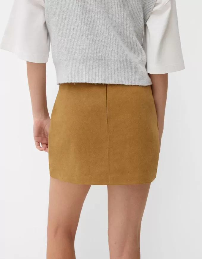 Faux suede mini skirt Faux suede mini skirt