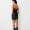 Fitted leather effect mini dress Fitted leather effect mini dress