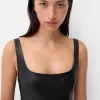 Fitted leather effect mini dress Fitted leather effect mini dress