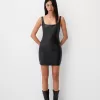 Fitted leather effect mini dress Fitted leather effect mini dress