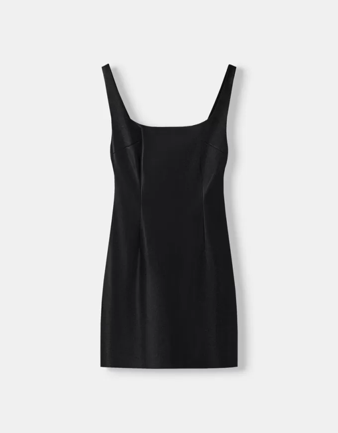 Fitted leather effect mini dress Fitted leather effect mini dress